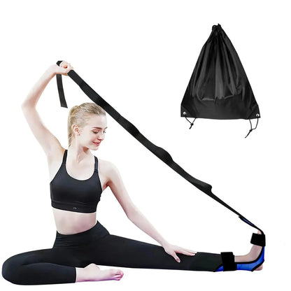 Foot and Calf Stretcher-Stretching Strap for Plantar Fasciitis, Heel Spurs, Foot Drop, Achilles Tendonitis & Hamstring, Yoga Foot & Leg Stretch Strap