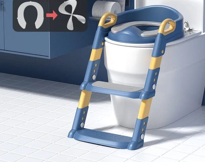 Toilet Potty Training Seat with Step Stool Ladder, For Kids, Boys, Girls, Toddlers, Comfortable Safe Potty Seat with Anti-Slip Pads Ladder