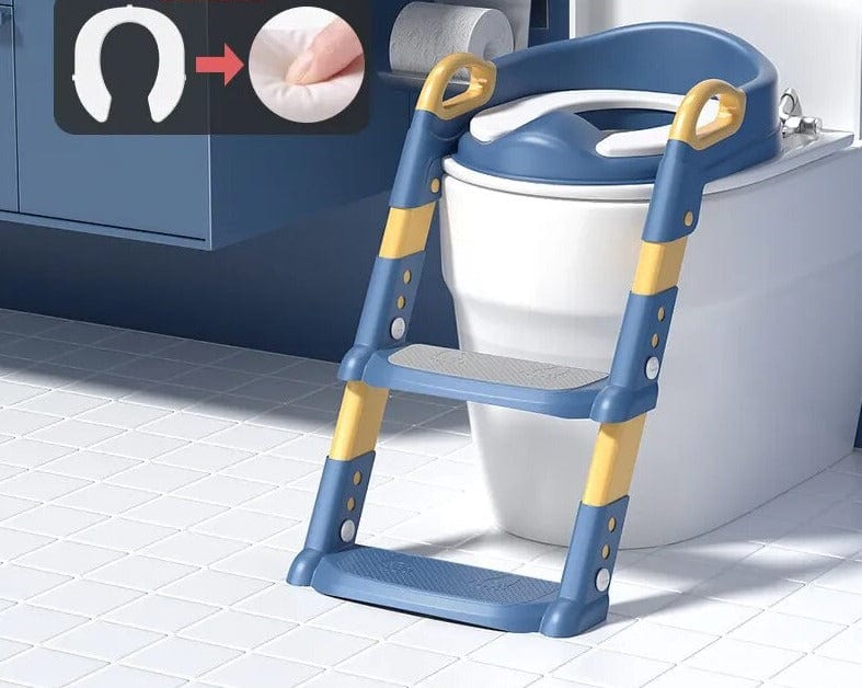 SearchFindOrder Blue and PU mat Tiny Steps Toddler Toilet Trainer