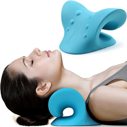 Neck and Shoulder Relaxer, Cervical Traction Device for TMJ Pain Relief and Cervical Spine Alignment, Chiropractic Pillow Neck Stretcher