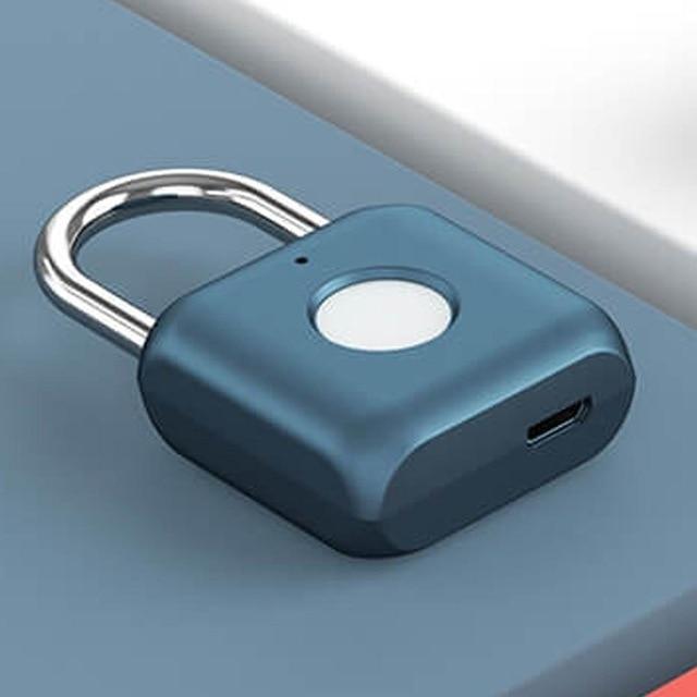 SearchFindOrder Green Fingerprint Padlock