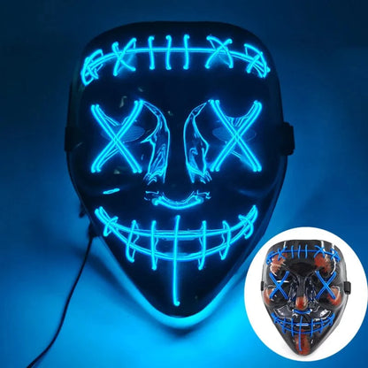 SearchFindOrder Red & Green LED Light-Up Halloween Mask