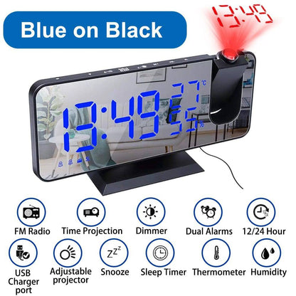 SearchFindOrder White on White A / China LED Digital Projection Alarm Clock