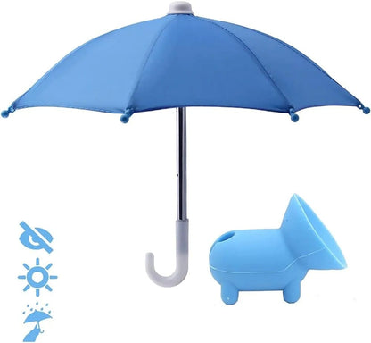 Phone Shade Umbrella Suction Cup Stand – Umbrella for Phone with Universal Adjustable Cute Piggy Phone Holder, Phone Umbrella for Sun, Outdoor Phone Sun Blocker, Phone Shade Cover