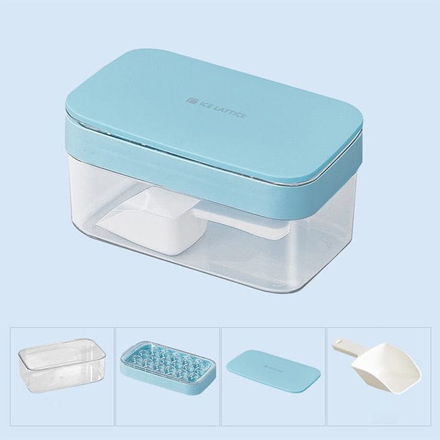 Round Ice Cube Tray with Storage with Swift Release