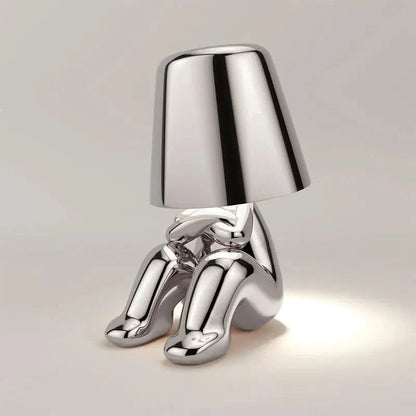 Resin LED Table Lamp Cartoon Thinker Design