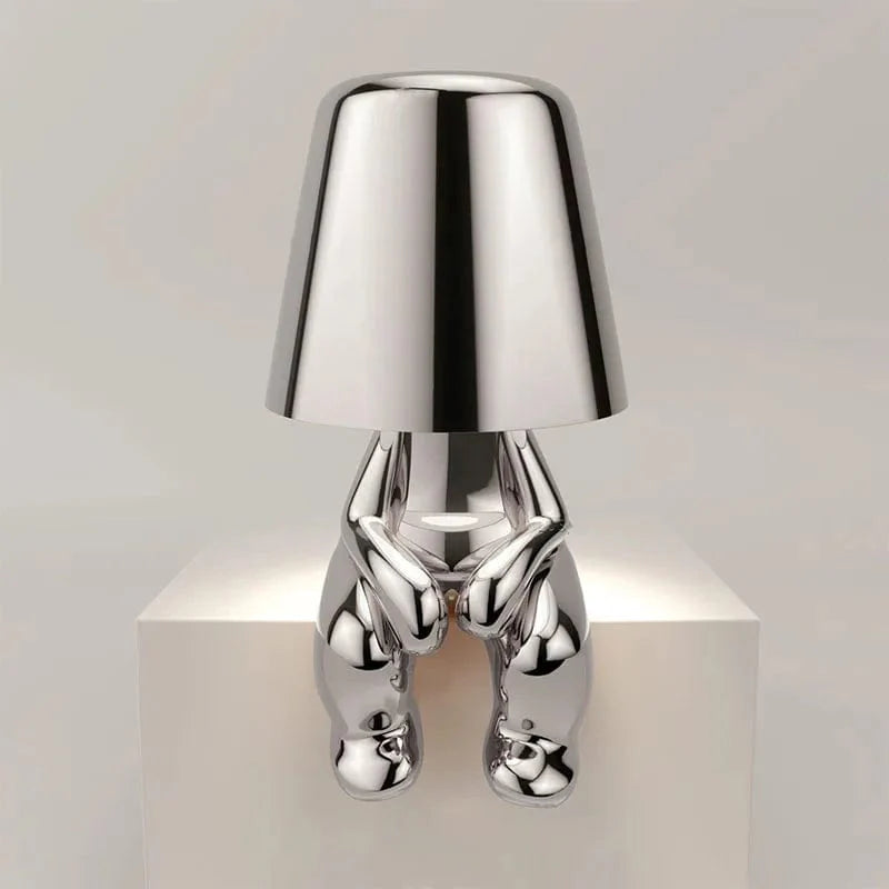 Resin LED Table Lamp Cartoon Thinker Design