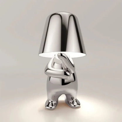 Resin LED Table Lamp Cartoon Thinker Design