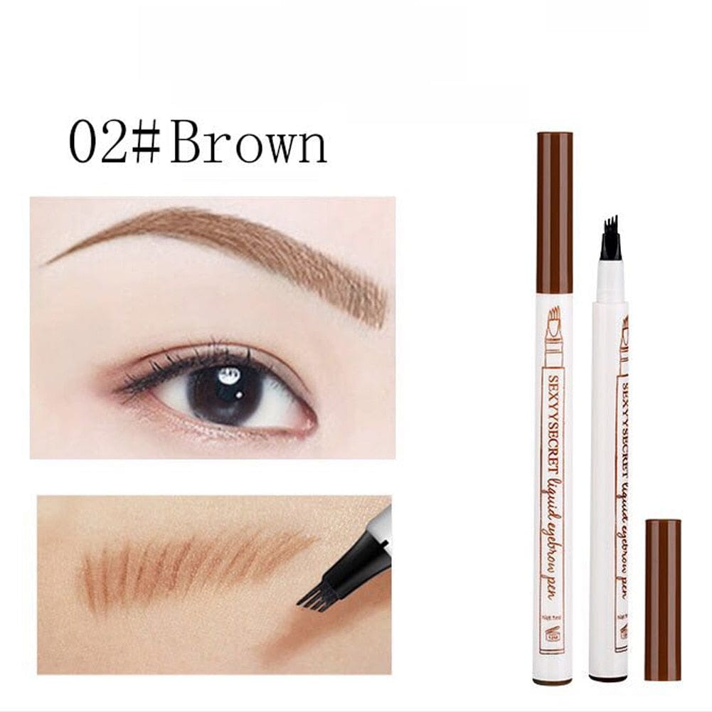 Eyebrow Pen Makeup Pencil with Micro-Fork Tip Applicator for Effortless Natural Looking Brows that Stays on All Day