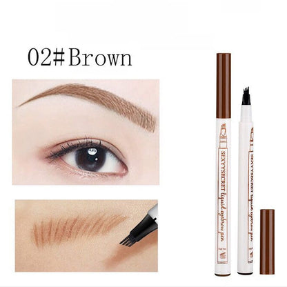 Eyebrow Pen Makeup Pencil with Micro-Fork Tip Applicator for Effortless Natural Looking Brows that Stays on All Day