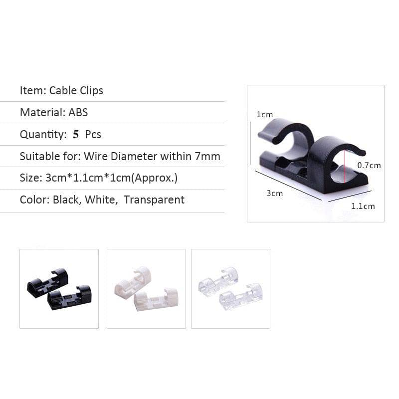 Cable Organizer Clips for Cable Management (20 pieces) - Smart Shop (Online Store for wise shoppers) 