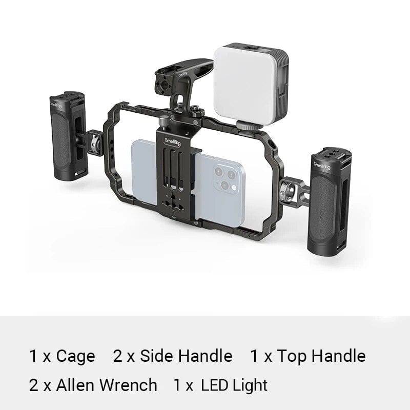 Smartphone Cage Tripod Mount with Foldable Handles and Wireless Control for iPhone 14/13/12 - Smart Shop (Online Store for wise shoppers) 