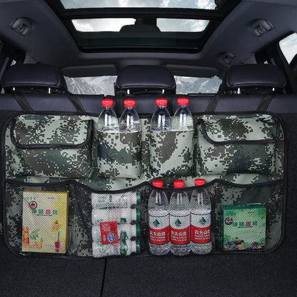 Adjustable Car Trunk Organizer with High-Capacity Storage and Multi-Use Compartments