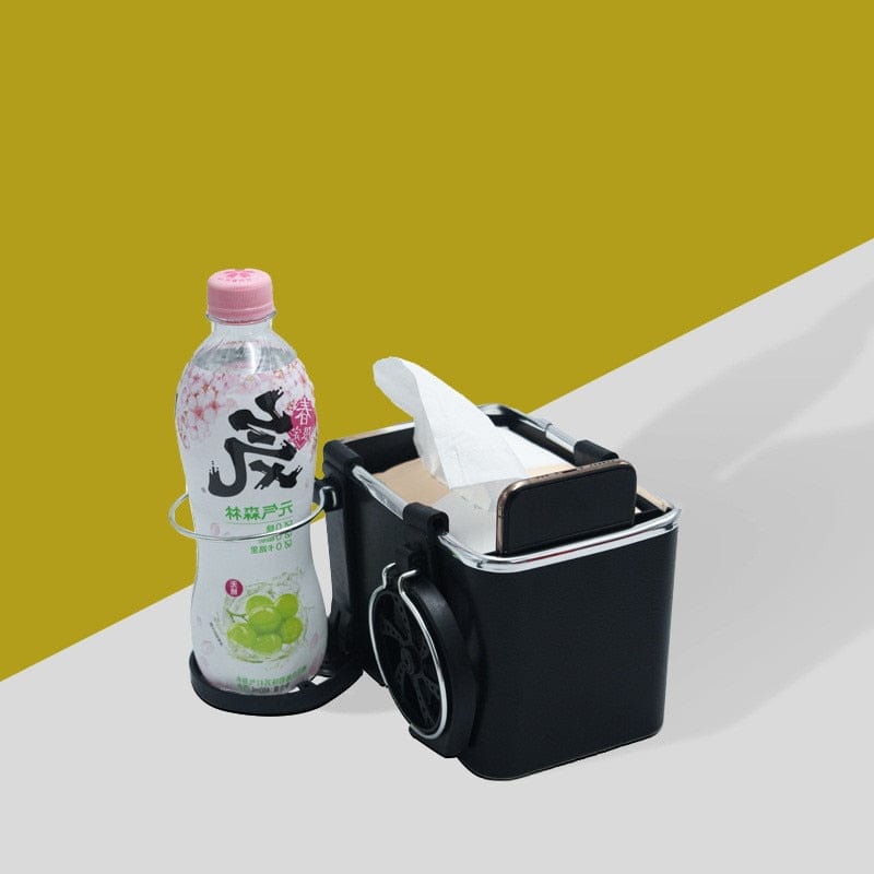 Car Cup Holder, Tissue Box & Multifunctional Armrest Storage