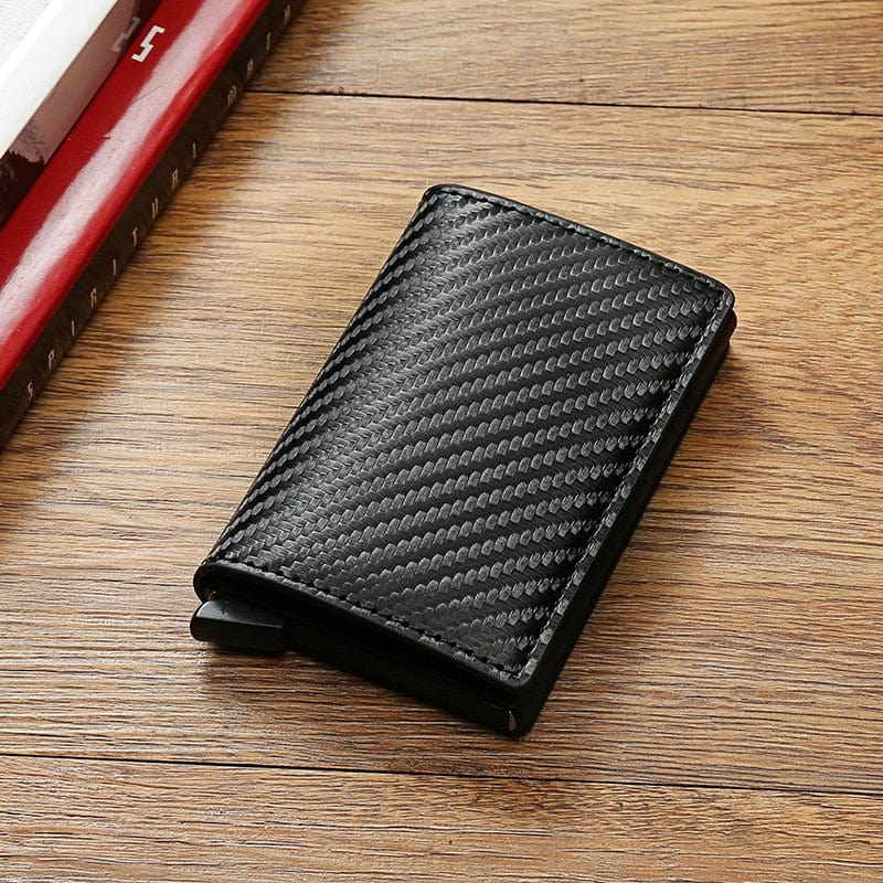 Men's and Women's Carbon Fiber RFID Wallets - Slim Trifold Design