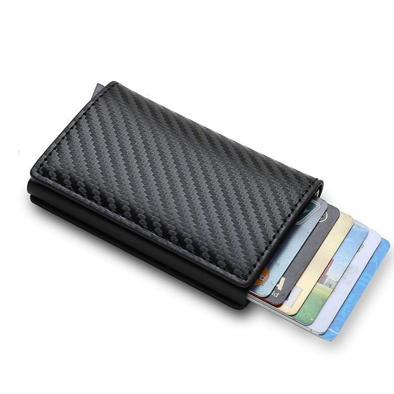 Men's and Women's Carbon Fiber RFID Wallets - Slim Trifold Design