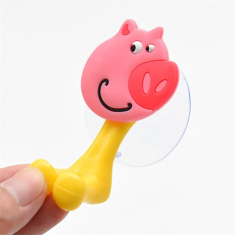 Cute Cartoon Animal Kids Toothbrush Holder, Suction Cup Hook