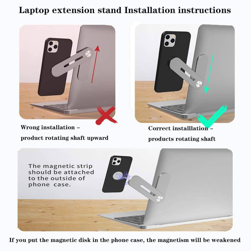 Magnetic Laptop Phone Holder Adjustable Side Mount - Smart Shop (Online Store for wise shoppers) 