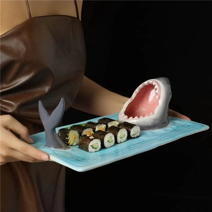 Ceramic Sushi Shark Shape Plate