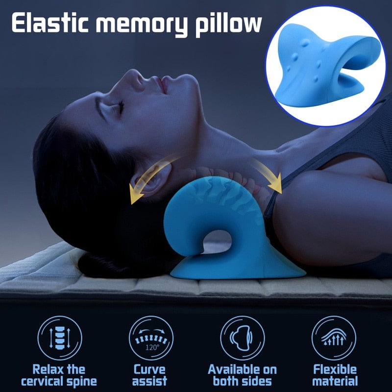 Neck and Shoulder Relaxer, Cervical Traction Device for TMJ Pain Relief and Cervical Spine Alignment, Chiropractic Pillow Neck Stretcher