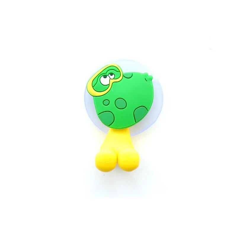 Cute Cartoon Animal Kids Toothbrush Holder, Suction Cup Hook