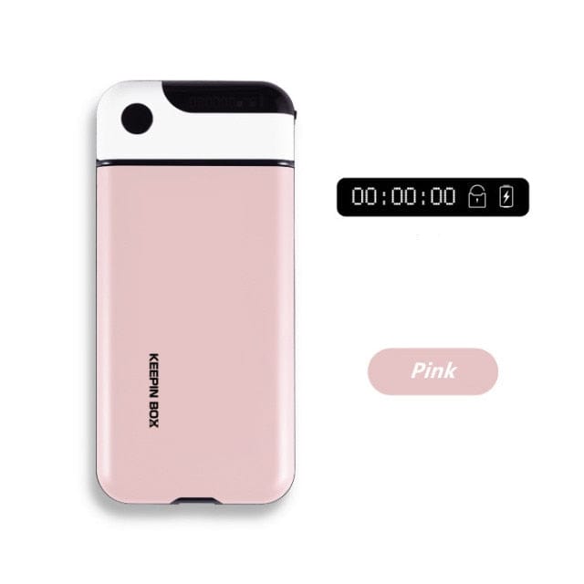 SearchFindOrder Cherry pink Phone Lock Box with Timer