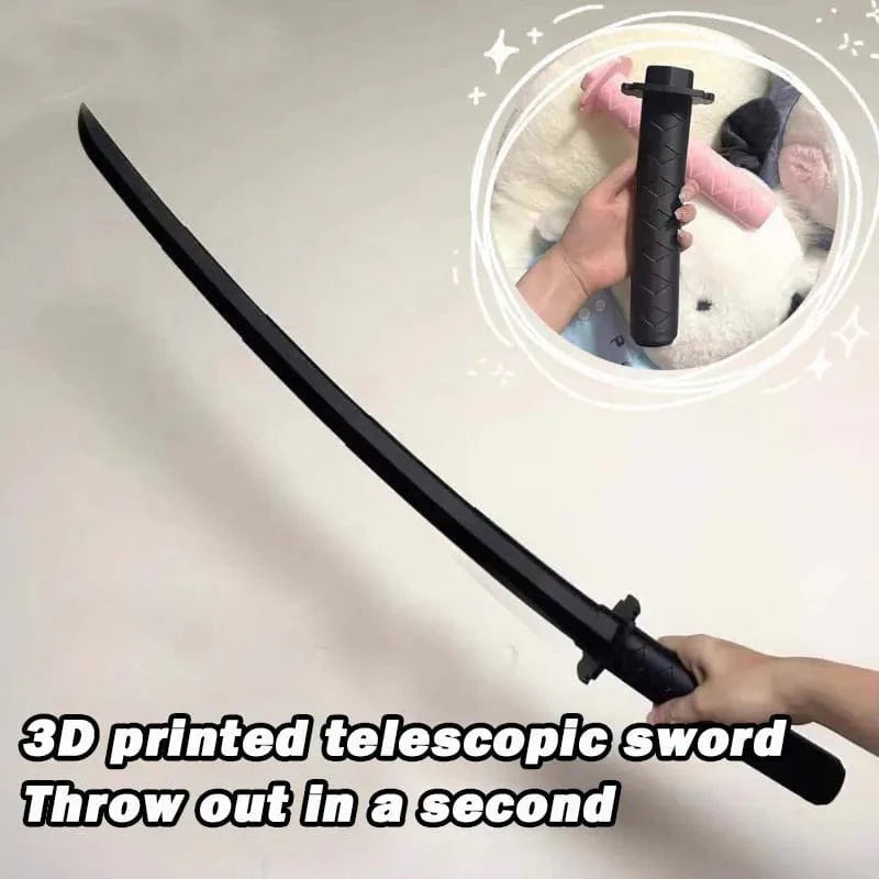 SearchFindOrder Black Children 3D Printed Katana Sword Stress Relief Toys