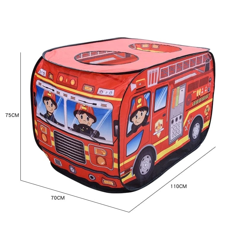 Children's Outdoor and Indoor Popup Play Tent Fire Truck Police Car Icecream Truck Schoo Bus