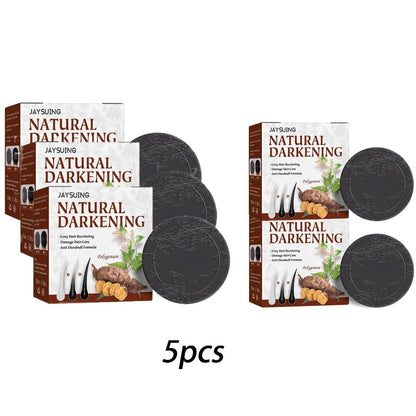 Organic Hair Darkening Soap Shampoo Bar Rapid Gray Reversal & Hair Rejuvenation