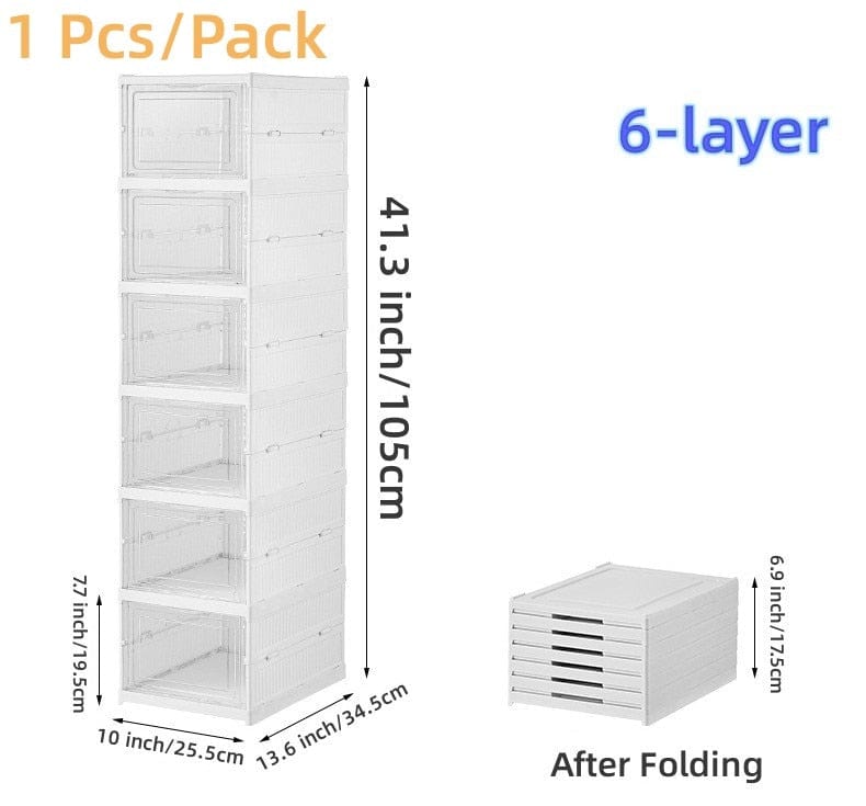 Multi Tier Stackable Sneaker Storage: Transparent, Dustproof, Foldable Shoe Boxes