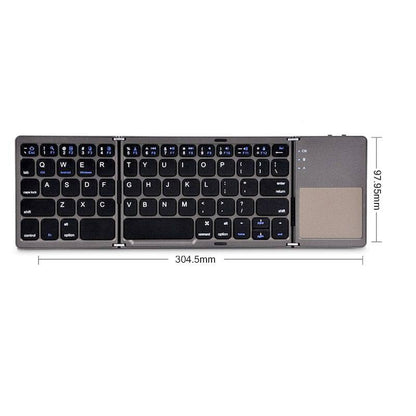 SearchFindOrder China / 018-White Universal Mini Foldable Wireless Keyboard with Touchpad