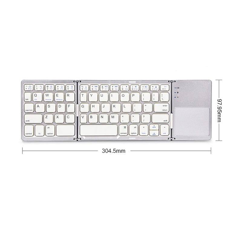 Universal Mini Foldable Wireless Keyboard with Touchpad - Smart Shop (Online Store for wise shoppers) 