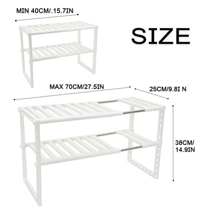 Under Sink Magic Organizer Adjustable Shelf