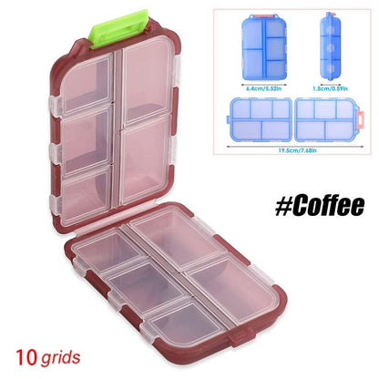 SearchFindOrder Gray - 12 Grids Moisture-Proof Travel Pill Organizer