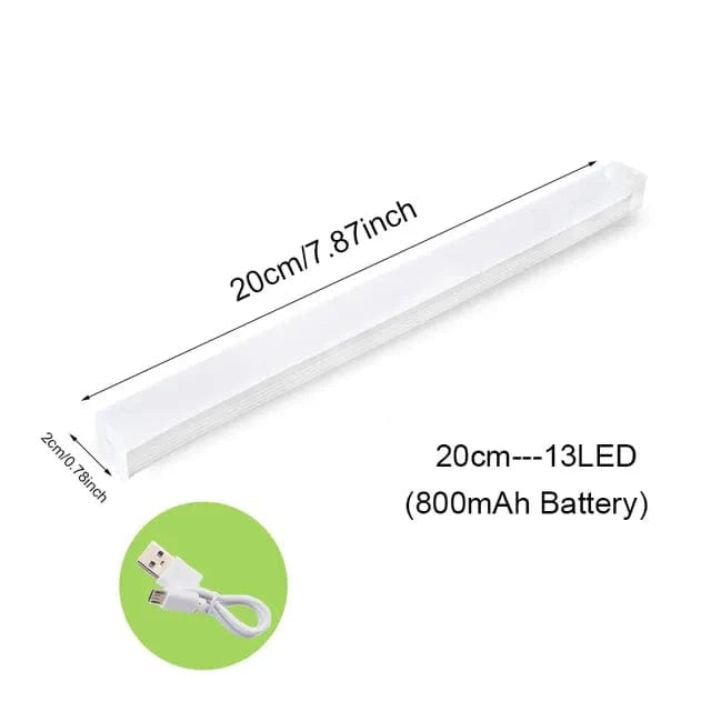 LED Motion Sensor Cabinet Light, Magnetic Motion Activated Light, Under Counter Closet Lighting, Wireless USB Rechargeable Kitchen Cupboard Night Lights, Motion Activated Light Bar