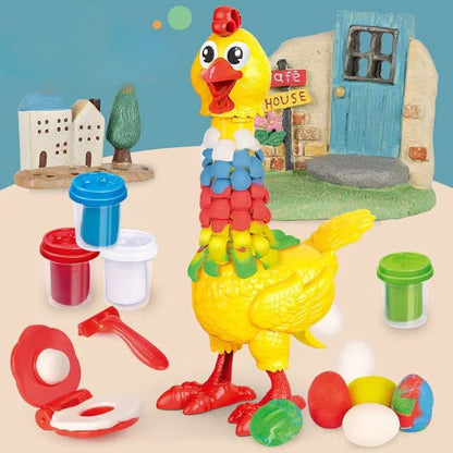 SearchFindOrder Colorful Feather Chicken Family Clay Mold Kit