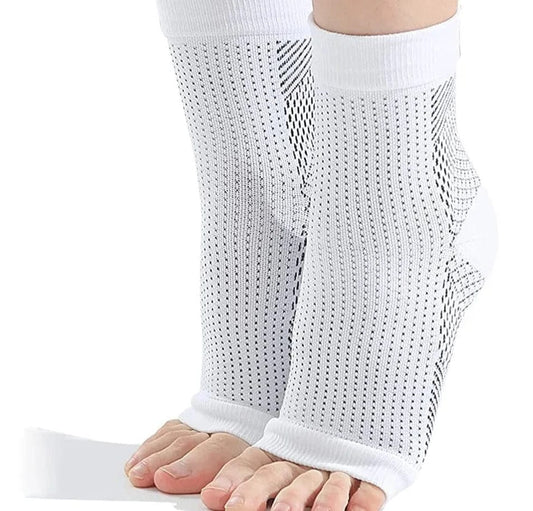 SearchFindOrder Black White / S/M ComfortStrid Ankle Compression Duo: Arch Support, Neuropathy Relief, and Soothing Nano Technology For Men and Women