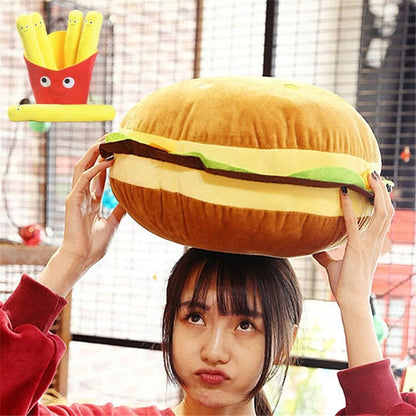 Comfy Hamburger Pillow and Seat Cushion