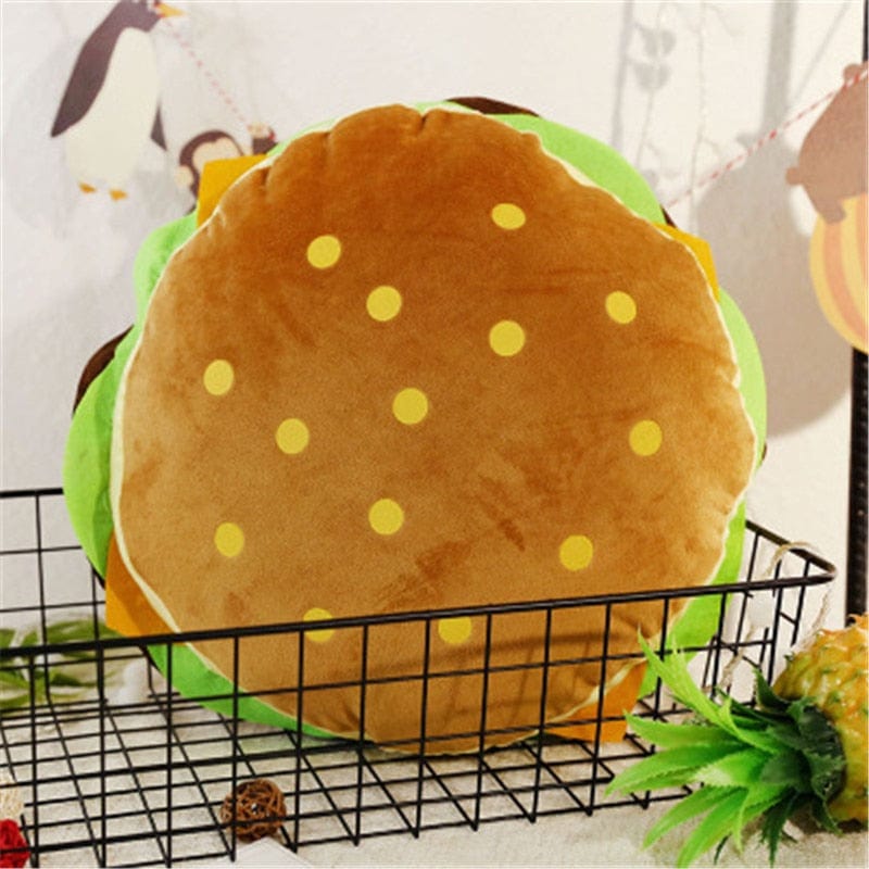 Comfy Hamburger Pillow and Seat Cushion