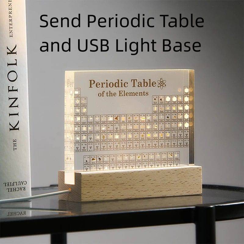 Periodic Table with Real Elements Inside and LED Light Base - Great Gift for Students, Kids and Teachers - Smart Shop (Online Store for wise shoppers) 