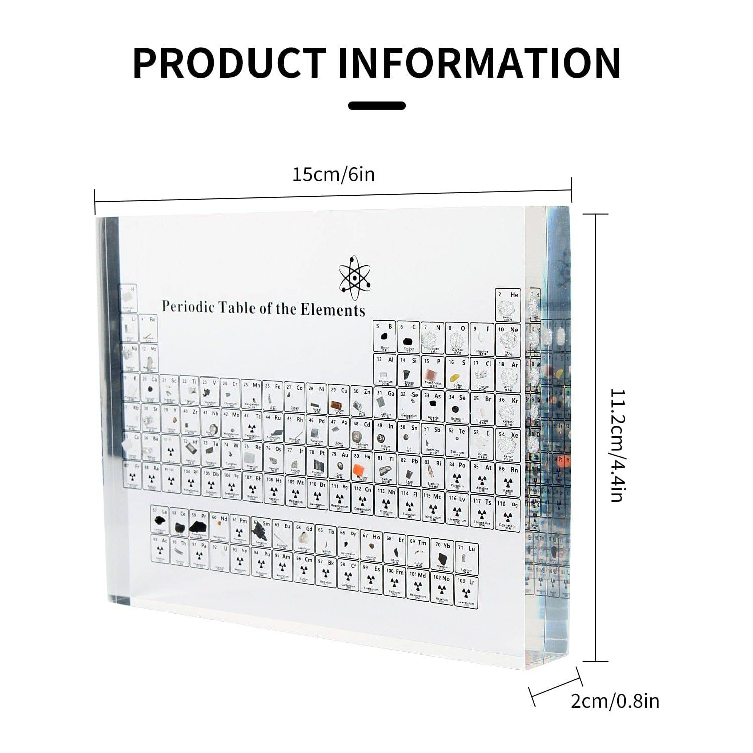 Periodic Table with Real Elements Inside and LED Light Base - Great Gift for Students, Kids and Teachers - Smart Shop (Online Store for wise shoppers) 