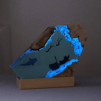 Creative Deep Ocean Resin Decorative Lamp