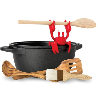 SearchFindOrder Red Creative Silicone Crab Utensil Holder