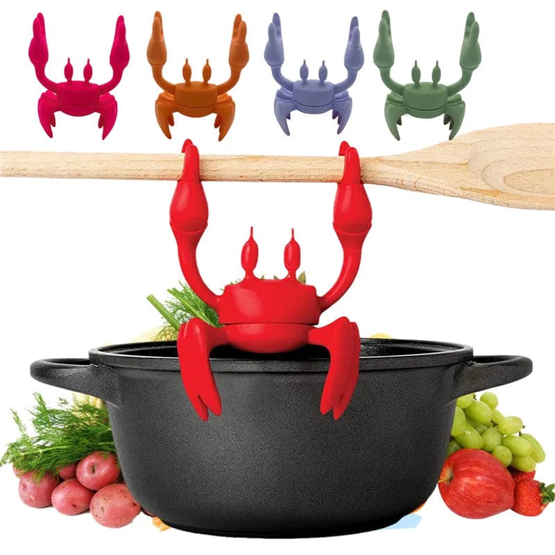 SearchFindOrder Orange Creative Silicone Crab Utensil Holder