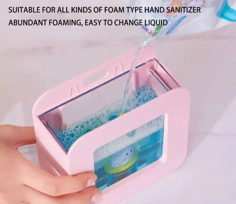 SearchFindOrder pink dinosaur Cute Animal Touch-Free USB Charging Foam Soap Dispenser