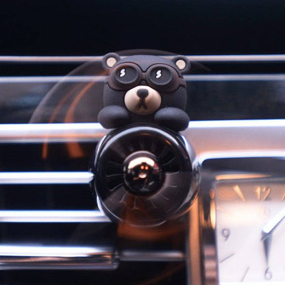 Cute Bear Pilot Car Air Freshener with Rotating Propeller - Smart Shop (Online Store for wise shoppers) 