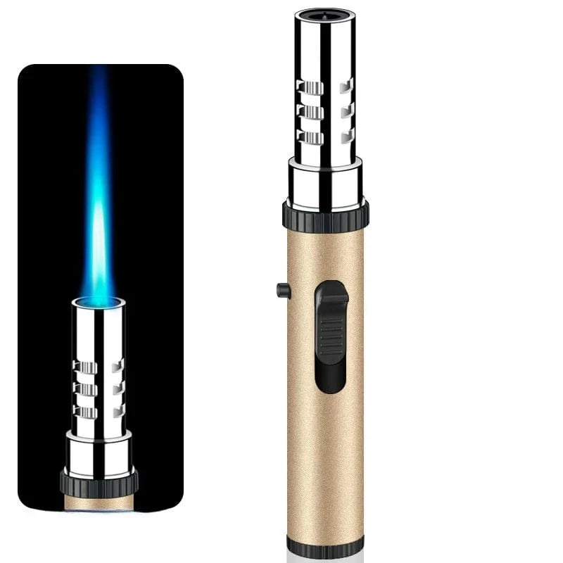 Lightsaber Butane Torch Lighter, Windproof Adjustable Refillable Red Flame Jet Torch Lighter with Safety Switch for Grill BBQ, Cooking, Candle, Camping, Outdoor Adventures