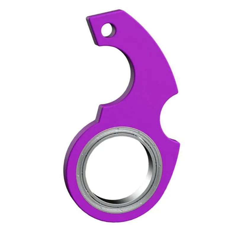 Metallic Spin Bliss Keychain, Kid-Friendly Fingertip Fidget Ring for Stress Relief and Endless Fun The Ultimate Party Pal