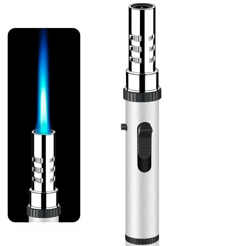 Lightsaber Butane Torch Lighter, Windproof Adjustable Refillable Red Flame Jet Torch Lighter with Safety Switch for Grill BBQ, Cooking, Candle, Camping, Outdoor Adventures