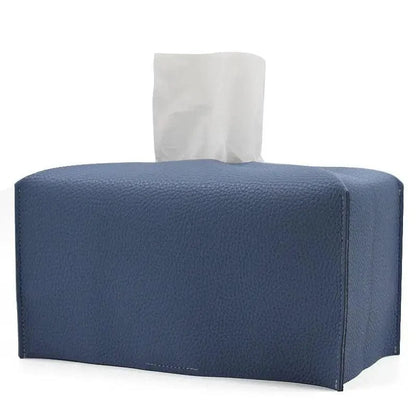 SearchFindOrder Dark Gray S Leather Tissue Box Case